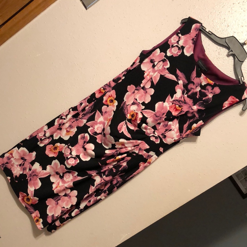 Size 12 dress, black and mauve
